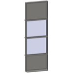 vertical strip windows - 4 zones
