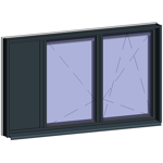 window with breathable leaf with adjacent fixed