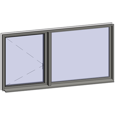 Image pour Fenêtres en bandes horizontales - 2 zones