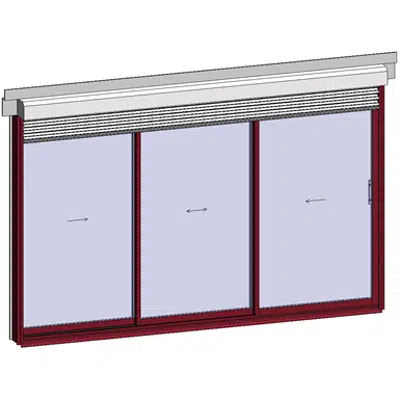 Image for Sliding window 3 rails 3 leaves with External venetian blinds