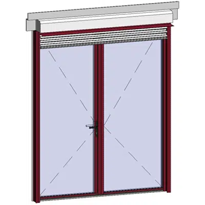 afbeelding voor Door window Opening inside leaf with lock with External venetian blinds
