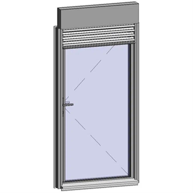 Door window Opening inside leaf with lock with External venetian blinds