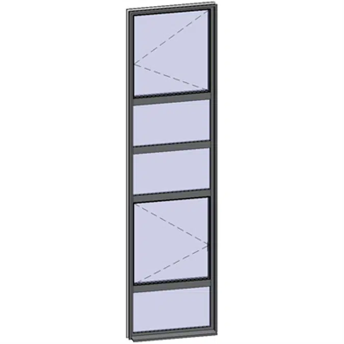 Vertical strip windows - 5 zones