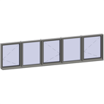horizontal strip windows - 5 zones