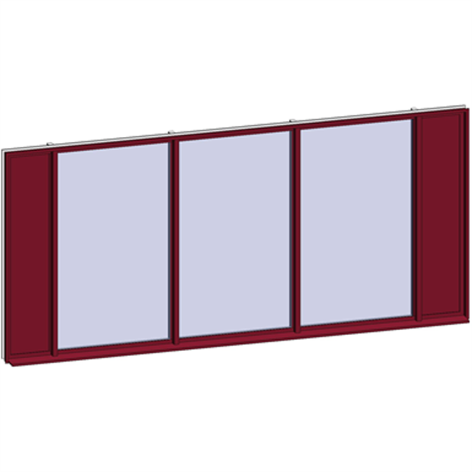 Horizontal strip windows - 5 zones