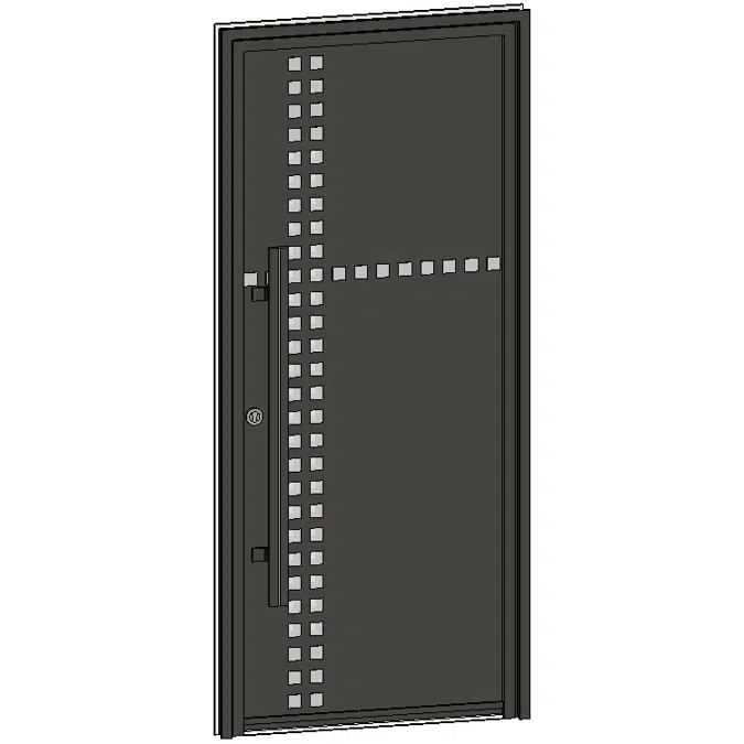 BIM objects - Free download! Entrance door Collection Caractère PIXEL ...