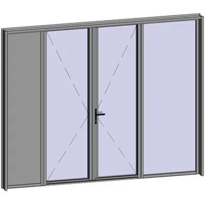 รูปภาพสำหรับ Door window Opening inside leaf with lock with 2 fixed
