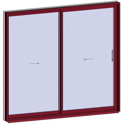 Image for Sliding window 2 rails 2 leaves