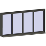 fixed window with 4 horizontal zones