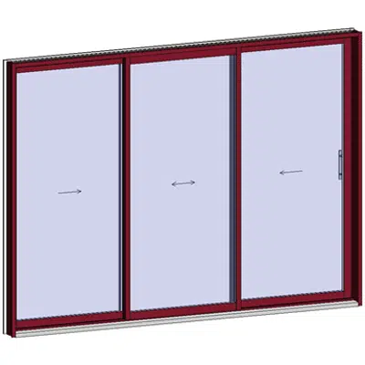 Image for Sliding window 2 rails 3 leaves