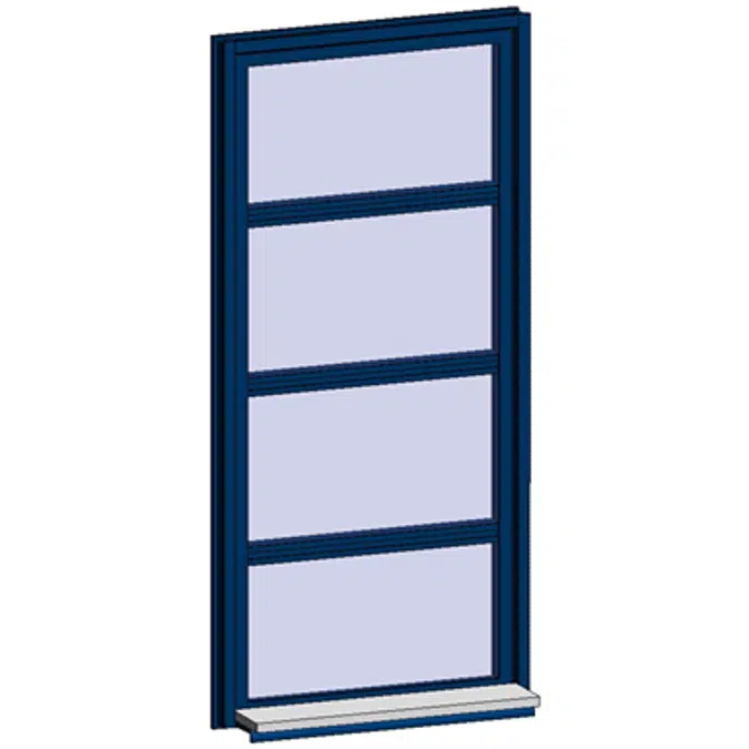 Fixed Window with 4 Vertical zones