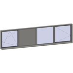 horizontal strip windows - 4 zones