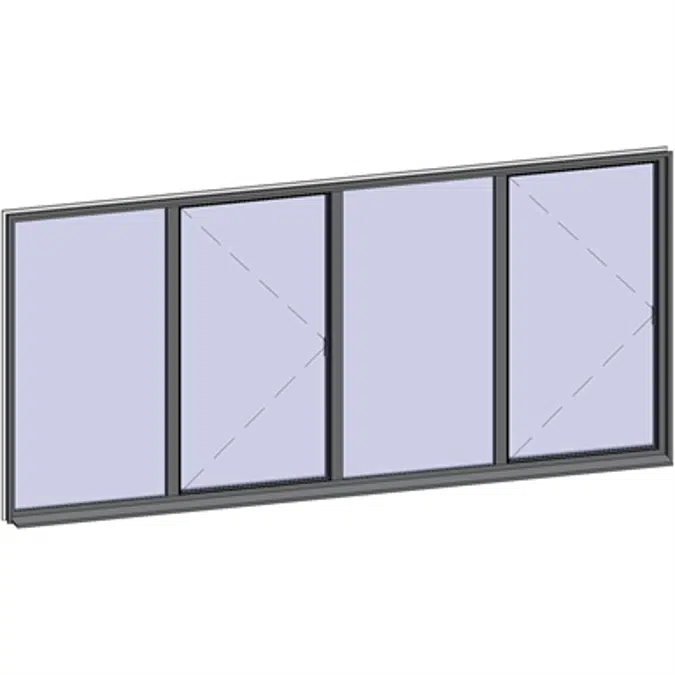 Horizontal strip windows - 4 zones