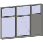 multi-paned windows - 6 compound zones