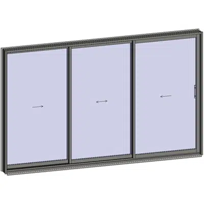 Image for Sliding window 3 rails 3 leaves