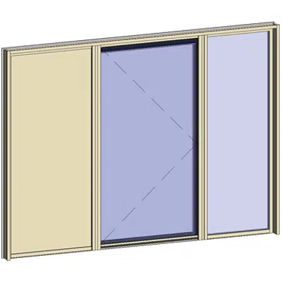 Window with breathable leaf with 2 fixed图像