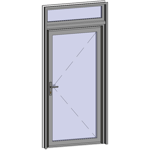 grand trafic doors - anti finger pinch version - single outward opening with transom