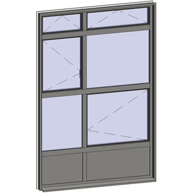 BIM objects - Free download! Multi-paned windows - 8 compound zones ...