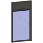window with breathable leaf with transom