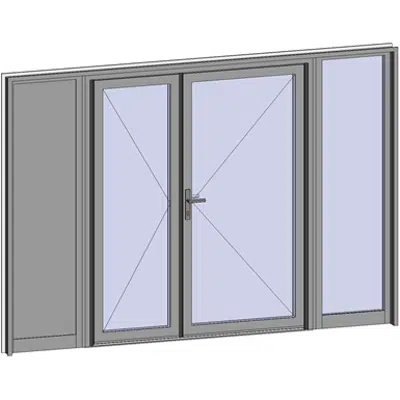 Grand Trafic Doors - Anti Finger Pinch version - Double inward opening with 2 fixed图像