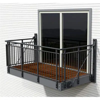 Balcony with Gaula steel railing图像