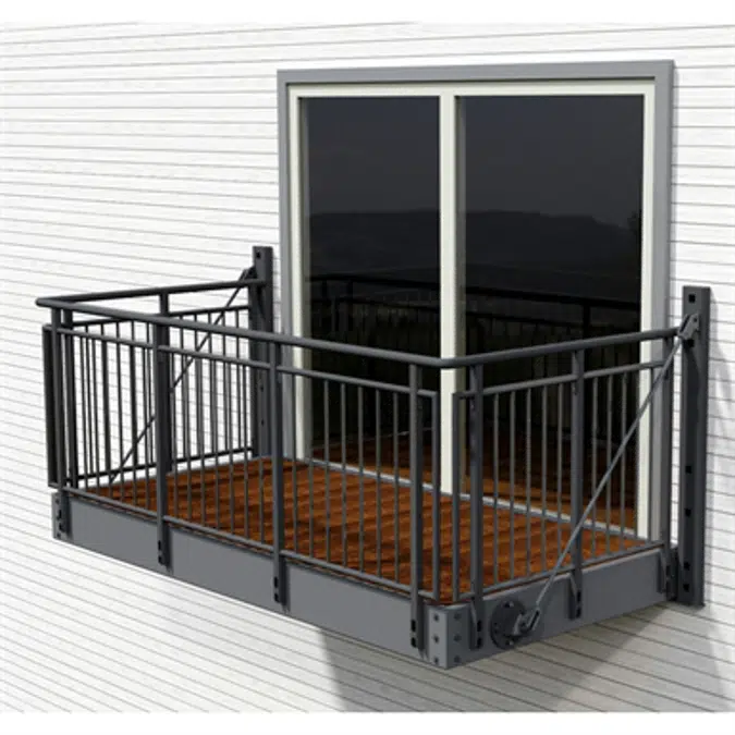 Balcony with Gaula steel railing