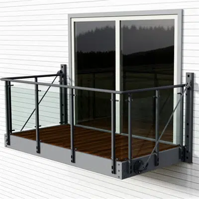 billede til Balcony with Vinstra glass railing