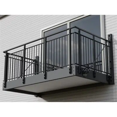 obraz dla Balcony with Folla alu railing