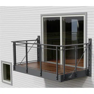 Image for Balcony with Glitra glass railing