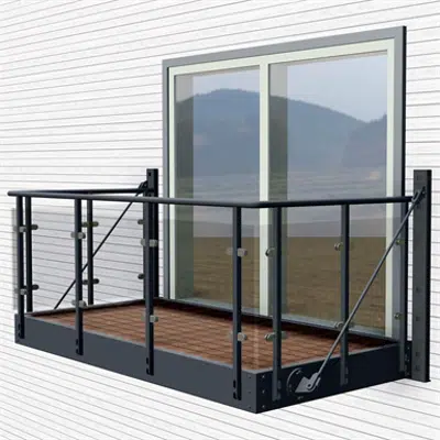 Image for Balcony with Orkla glass railing