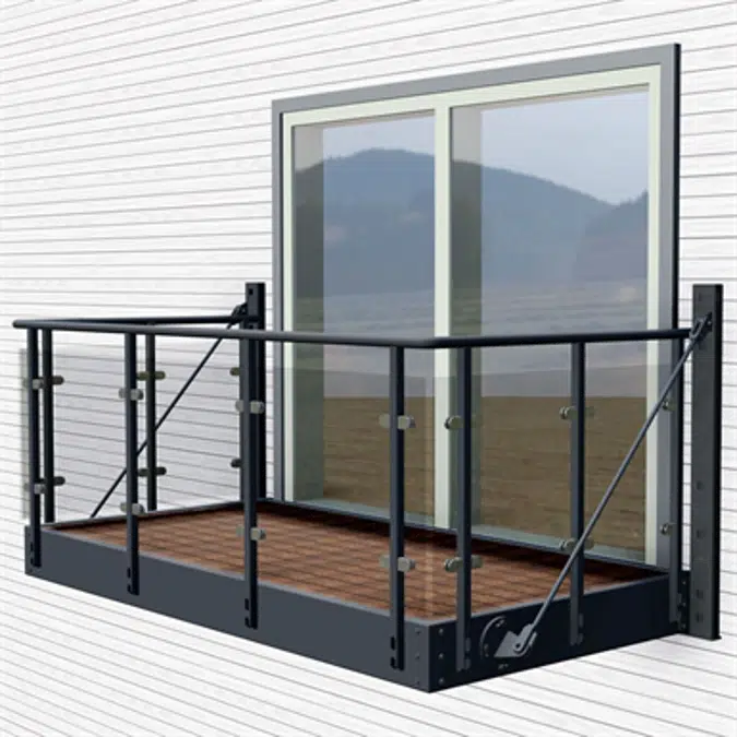 Balcony with Orkla glass railing