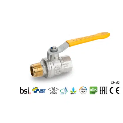 Image for S84 BSPT MF BRASS BALL VALVE