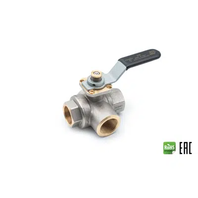 Image for S7300L 3-WAY BRASS BALL VALVE, T-PORT, LEVER