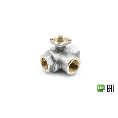 Image for S7650 BSPT 3-WAY BRASS BALL VALVE, L-PORT