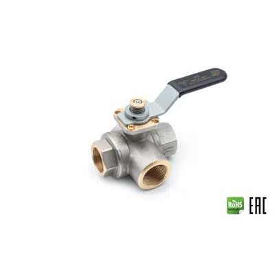 Image for S7350L BSPT 3-WAY BRASS BALL VALVE, T-PORT, LEVER