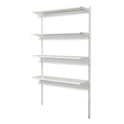 Image for Wall mounted shelf 900x300 with 4 shelves base unit
