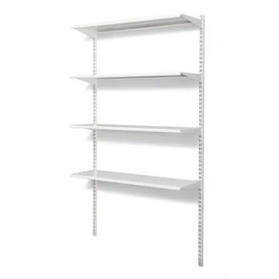 imagem para Wall mounted shelf 900x300 with 4 shelves base unit