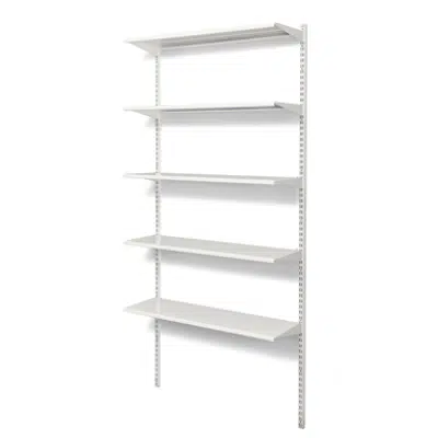 imagem para Wall mounted shelf 900x300 with 5 shelves base unit