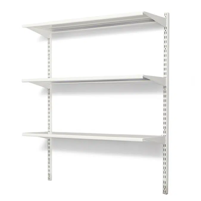 Wall mounted shelf 600x400 with 3 shelves base unit
