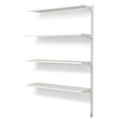 Image pour Wall mounted shelf 900x300 with 4 shelves extension unit
