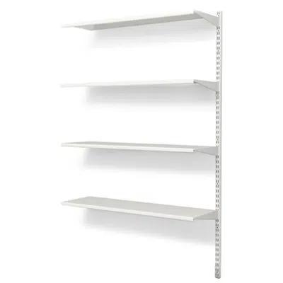 Wall mounted shelf 900x300 with 4 shelves extension unit için görüntü