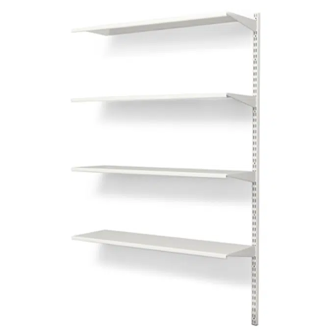 Wall mounted shelf 900x300 with 4 shelves extension unit