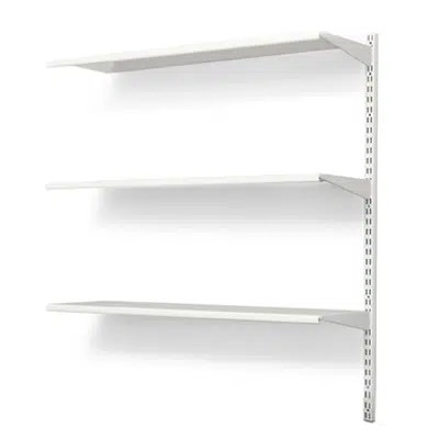 Wall mounted shelf 600x400 with 3 shelves extension unit için görüntü