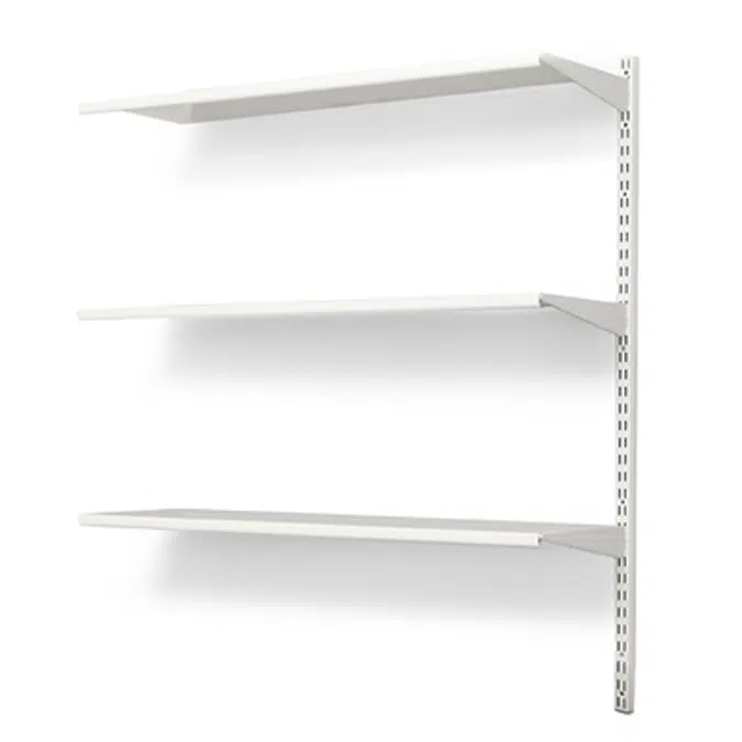 Wall mounted shelf 600x400 with 3 shelves extension unit