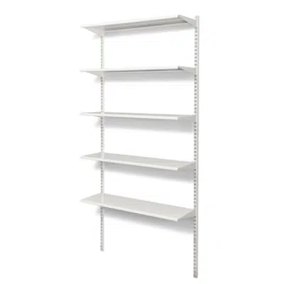 Image for Wall mounted shelf 900x400 with 5 shelves base unit