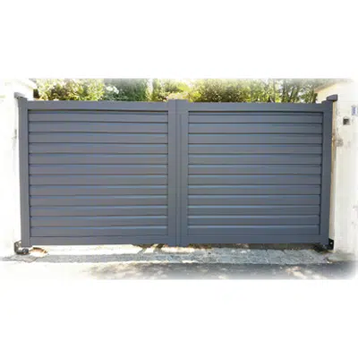 imagen para Portail pivotant aluminium collectif