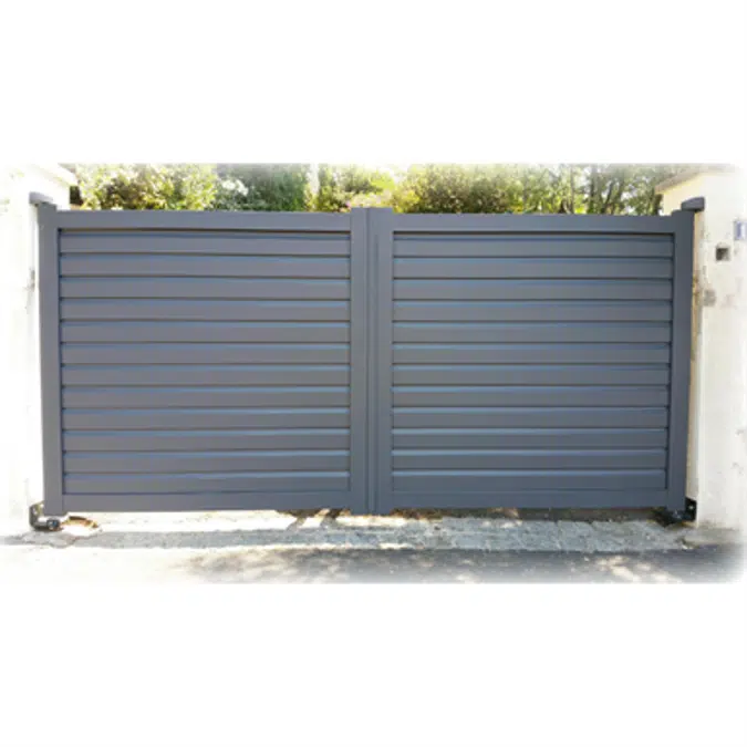 Portail pivotant aluminium collectif