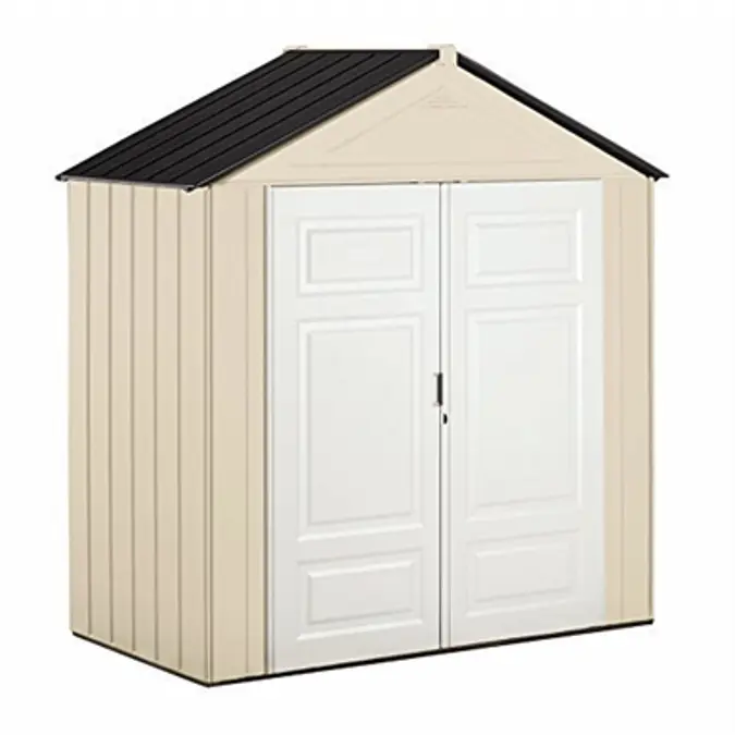 BIM objects - Free download! Rubbermaid Resin 7x3 Storage Shed | BIMobject