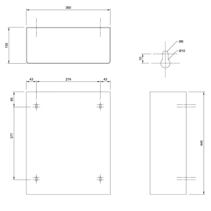 BC921 Dolphin Stainless Steel Surface Mounted Bins