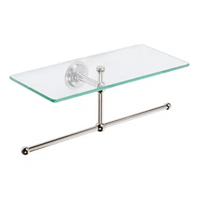 Ginger 2636T London Terrace Glass Shelf with Towel Bar için görüntü